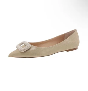 Steve Madden Damen Tink Ballerinas flach goldfarben 7 - Bild 1 von 3