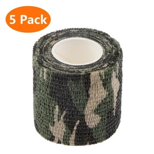 Cinta de camuflaje impermeable caza tiro envoltura vendaje elástico bosque camuflaje 5 piezas - Imagen 1 de 7