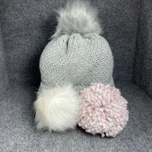 Gorro para mujer Rachel Zoe talla única para la mayoría de los toppers intercambiables grises - Imagen 1 de 9