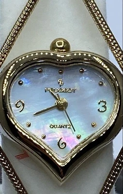 Reloj Mujer Peugeot 23mm Cuadrante MOP Pulsera En Forma de Corazón Cuarzo S. Acero 131g Foto 1 de 4