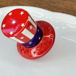 SELTENE Nora Fleming "Home of the Free" Uncle Sam Mütze Mini NF / Punkte geprägt - Bild 1 von 7