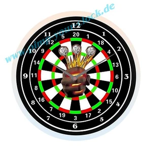 Mega Wanduhr " Dart - Dartpfeile - Dartscheibe - Dartbord " Top Größe - Picture 1 of 4