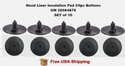 GMC Envoy 2002-2009 capó clip de retención de aislamiento 15456 para GM 20064875 10 piezas Foto 1 de 3