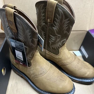 Ariat Herren 10,5 M Workhog Zum Überziehen Western Cowboystiefel Alter Rinde Brandneu mit Karton - Bild 1 von 10
