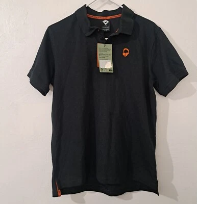 REI Co Op Mujer Pequeña Exterior Africana ALGODÓN ORGÁNICO Polo Negro  Foto 1 de 4