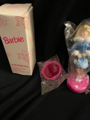 Carimbo vintage da Barbie roupa jeans Avon. Carimbo de rosto de boneca Barbie novo - Imagem 1 de 4