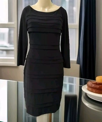 NWT American Living Womens Black Tiered Sheath Dress Sz 16 $100 Msrp - Image 1 of 4
