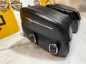 Alforjas de cuero desmontables Harley Softail estándar Heritage Springer OEM 00-06 - Imagen 1 de 9