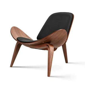 NNEOBA Mid-Century Modern Nordic Design Shell Chair in Black Walnut - Picture 1 of 5