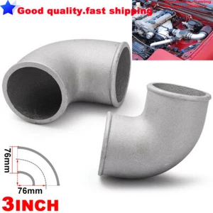 Tubo de codo de aluminio fundido de 3 pulgadas 76 mm intercooler de 90 grados turbo curva apretada - Imagen 1 de 8