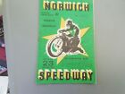 Speedway Programme 1951 Norwich V Harringay 