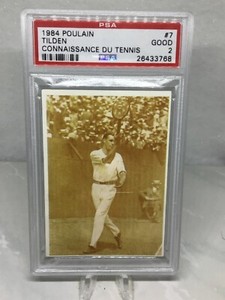 1984 Poulain Tennis #7 Bill Tilden PSA 2 (6 graded)