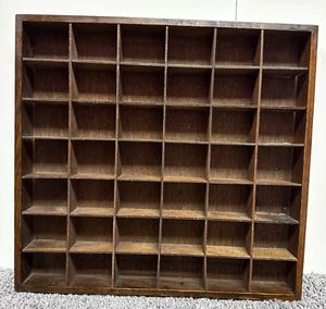 MCM Shot Glass Display Case Wood Cabinet Rack Shadowbox Pigeon Hole Jackcube - Picture 1 of 15