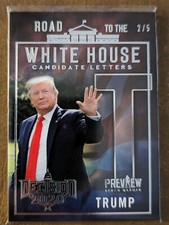 Decision 2020 DONALD TRUMP Letter T #2/5 Road To The White House PREVIEW Card