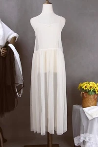 Women Camisoles Full Slips Dress Extender Sheer Camis Slips Chemise Petticoat - Picture 1 of 15