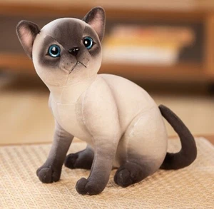 Siamese Cat 10 Inch Stuffed Animal Plush Toys Toddler Doll Kids Gifts - Picture 1 of 4