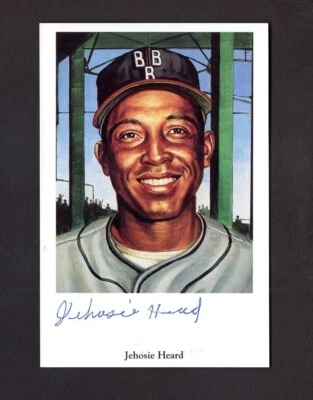 Jehosie Jay Heard SIGNED Negro League Ron Lewis Photo Postcard Autographed - Image 1 of 2