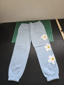 Art Class Daisy Graphic Jogger Sweatpants Youth Girls Size XL 14 Light Blue - Picture 1 of 6