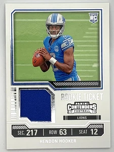 2023 Panini Contenders - Rookie Ticket Swatches Hendon Hooker #TS11 (MEM, RC) - Picture 1 of 2