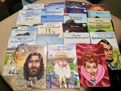 Huge  23 Lot Who Was Where Is What Was Series Books Set Biography History (A) - Image 1 of 4