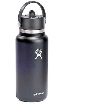 ¡Sip Happens! Botella de agua de pajita de boca ancha Hydro Flask 32 oz - ¡Fría todo el día! Foto 1 de 4