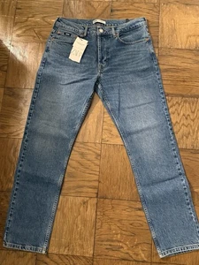 Zara Men’s Straight  Medium Blue Jeans Size 34 - Picture 1 of 2