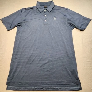 Herren Dunning Golf blau gestreiftes Poloshirt French Creek Club bestickt Large - Bild 1 von 9