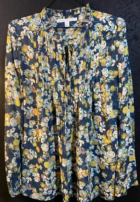 Lauren Conrad Size M Pleated Long Sleeve Pullover - Image 1 of 4