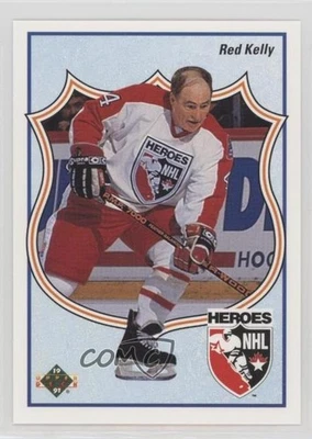 1990-91 Upper Deck Heroes of the NHL Red Kelly #502 HOF - Image 1 of 3
