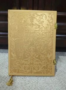 Disney Beauty Beast Live Action Journal Book Gold Embossed 11" x 8.25" READ - Picture 1 of 10