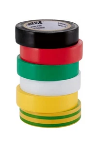 Parkside Isolierband Set 6-teilig 15 mm × 8 m schwer entflammbar 6000 V - Bild 1 von 1