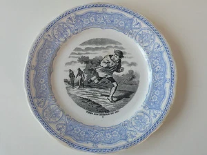 ANCIENNE ASSIETTE DIGOIN & SARREGUEMINES "TIRER SON EPINGLE DU JEU" - Imagen 1 de 1