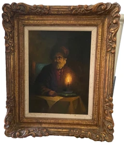  Vintage John Adamos Öl auf Leinwand Gemälde H: 24" x L: 20" - Bild 1 von 6