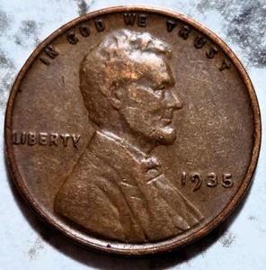 1935 P Philadelphia U.S. Lincoln Wheat Penny Free S&H BIN147 - Picture 1 of 2