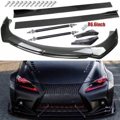 Carbon Fiber Front Bumper Lip /Side Skirt Strut Rods For Lexus LS460 LS500 500h - Изображение 1 из 4