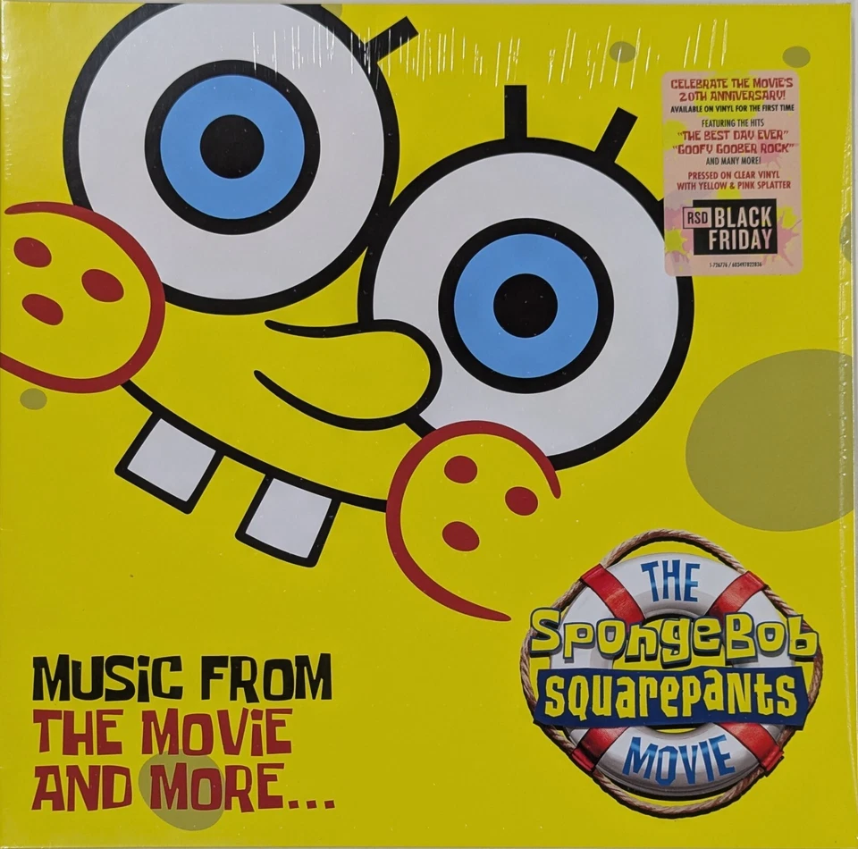 The SpongeBob SquarePants Movie SEALED LP Clear w/Yellow & Pink Splatter RSD Foto 1 de 1