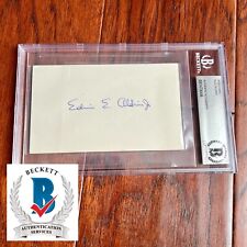 BUZZ ALDRIN * Beckett BAS * Full Signature Autograph Index card Signed Apollo 11