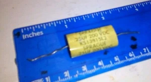 Sprague Western Electric Type KS13815L2 Axial Capacitor .25 uF 200 VDC Tested - Picture 1 of 5