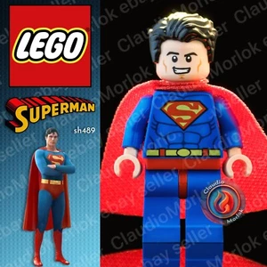 ⭐ LEGO Superman sh489 Minifigure DC Justice League sh0489 Super Heroes 76096 - Foto 1 di 7