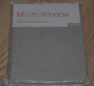 JUEGO PANEL BARRA-BOLSILLO MARTHA VENTANA "VOILE", 60" X 24" Foto 1 de 2