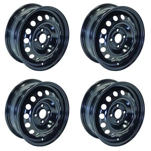Set of 4 Black 14in Steel Wheel Rims for Mitsubishi Mirage, RTX X99148N 4Lug - Picture 1 of 4