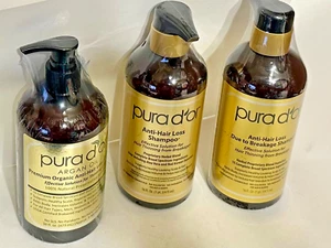 3 Pura d'or Shampoo Produkte: Arganöl Shampoo/Anti Haarausfall/Durch Haarbruch - Bild 1 von 1