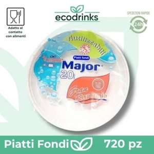 720 Piatti fondi di Plastica dura riutilizzabili anche per Microonde - Foto 1 di 2