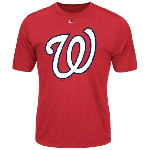 Majestic Men' s Washington Nationals Scherzer #31 Name & Number T-Shirt, Red, XL Cover