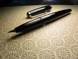 Vintage Füllfederhalter schwarz "Lamy 99" - 14K Gold schräg breit Feder - Germany 60er - Bild 1 von 22