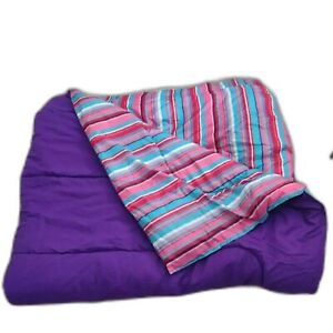 Morgan Home Reversable Purple Striped Twin Comforter