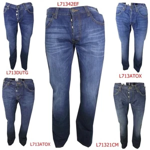 Jeans Lee knox Uomo Svasato Dritto Straight  Regular Fit W30 31 32 33 34 36 Blu - Foto 1 di 71