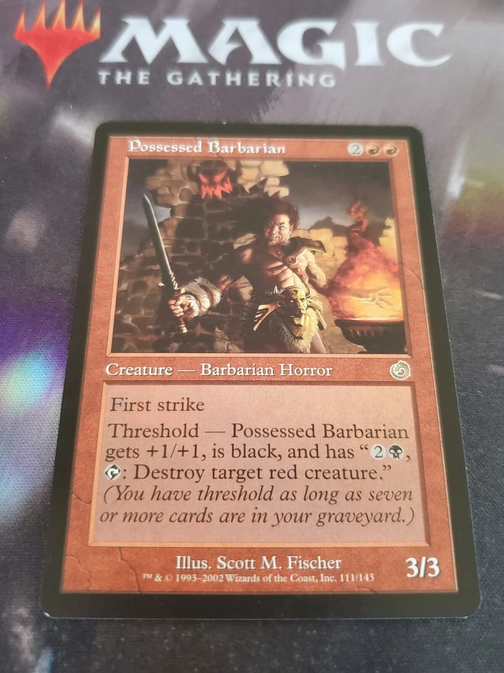 Mtg. 2x Possessed Barbarian. Torment. Lp - Image 1 of 1