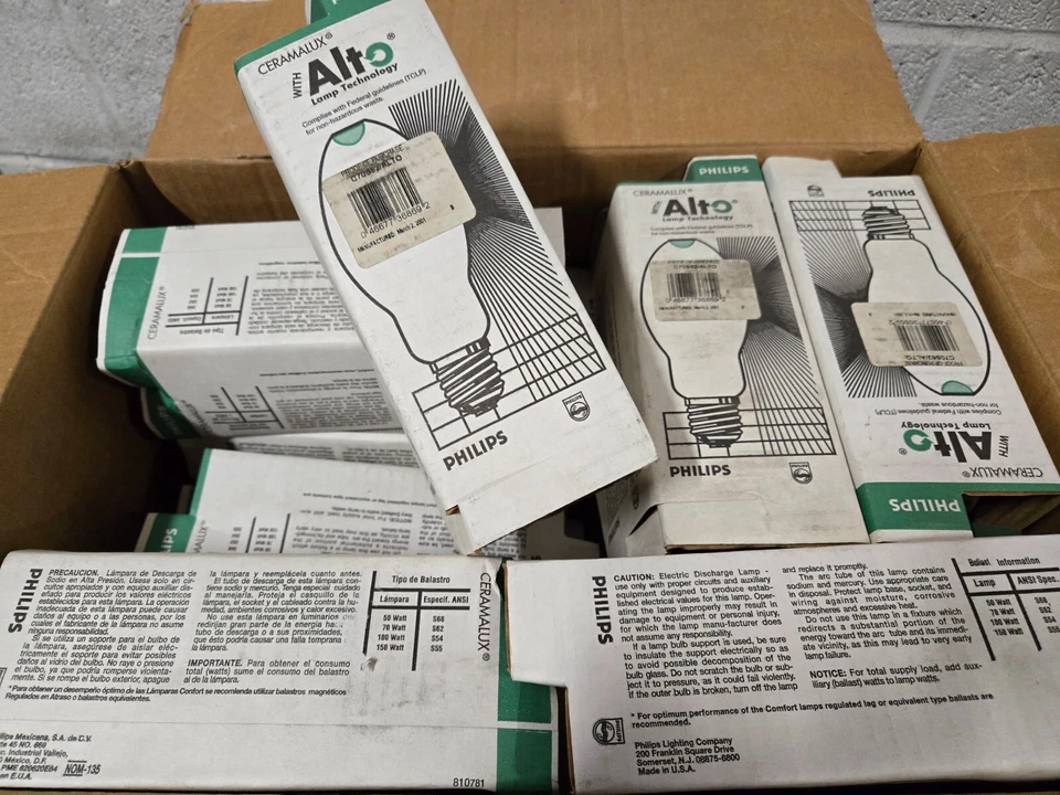 15 x Philips 70w High Pressure Sodium Lamp Light Bulb HPS ED23.5 USA C70S62 ALTO - Image 1 of 4
