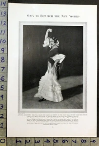 1928 ANTONIA MERCE Y LUQUE LA ARGENTINA SPANISH DANCER MUSIC INSERT PHOTO 32210 - Picture 1 of 1